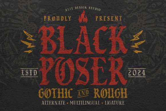 Black Poser: Bold Blackletter Font