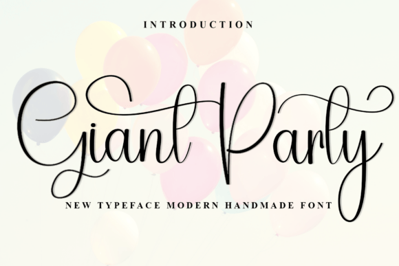 Giant Party Font for Creative Projects