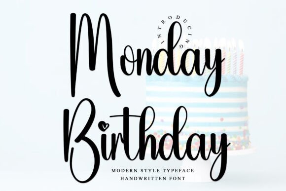 Monday Birthday Font: Elegant Script for Designers