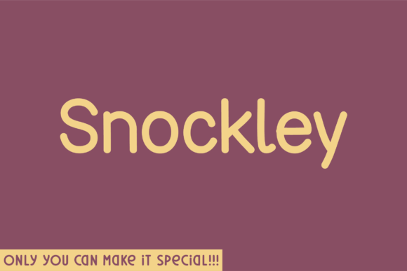 Snockley Rounded: A Handwritten Font for Modern Design