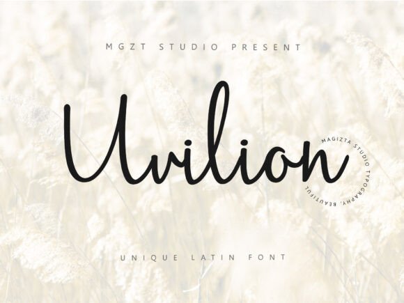 Uvilion: A Classy Script Font